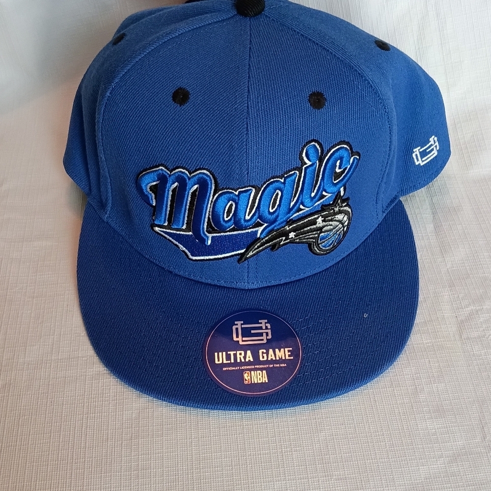 NBA Ultra Game MAGIC Baseball Cap Adjustable Snap-Back Blue 3D Embroidered NWT